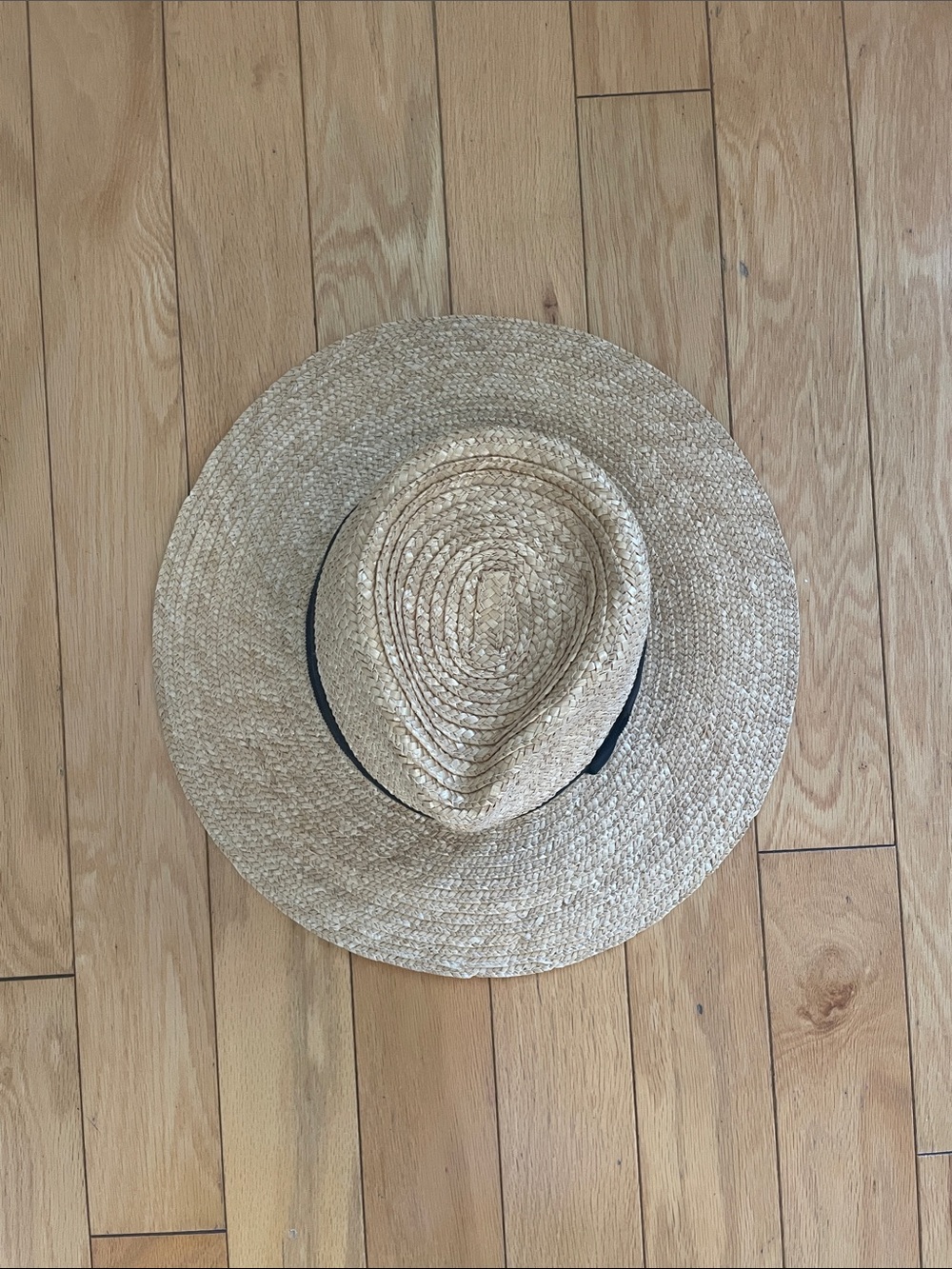 Brixton Natural Straw Hat with Black Inner Band - Picture 2 of 5
